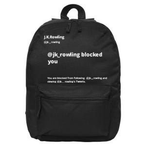 Miss Freda Wallace Jk Rowling Blocked You You Are Blocked From Following 16 in Basic Backpack