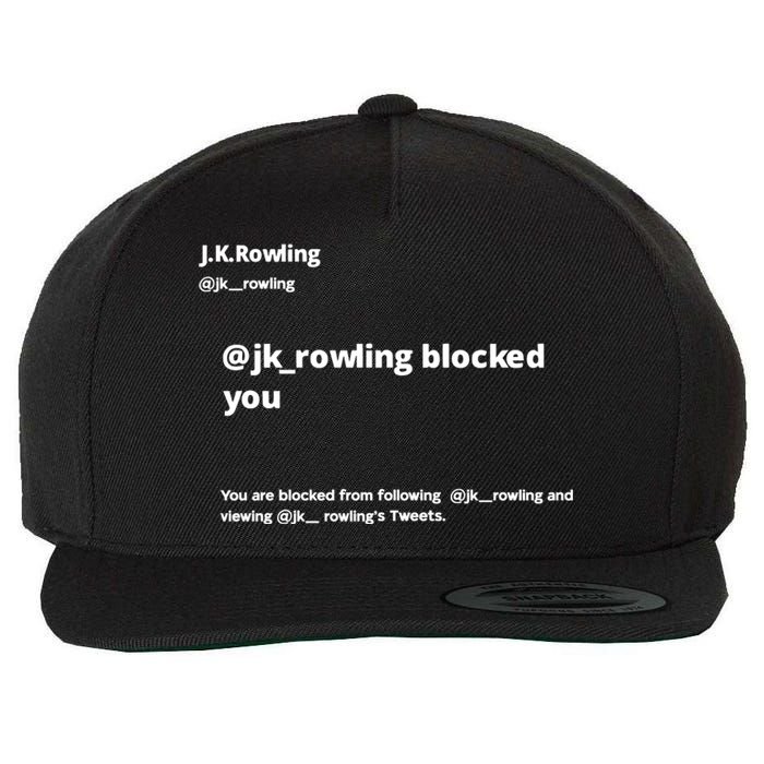 Miss Freda Wallace Jk Rowling Blocked You You Are Blocked From Following Wool Snapback Cap