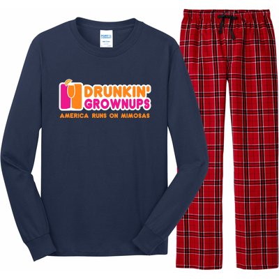 Mimosas For Wo Funny Drunkin Grownups Drinking Long Sleeve Pajama Set