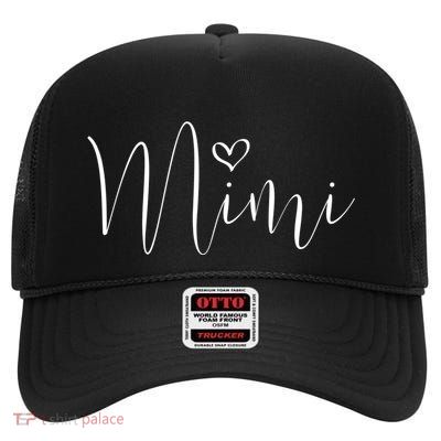 Mimi For Woman Grandma Birthday Mothers Day High Crown Mesh Back Trucker Hat