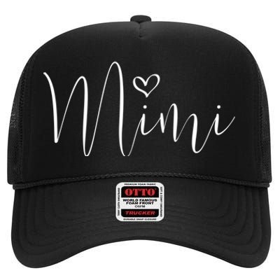 Mimi For Woman Grandma Birthday Mothers Day High Crown Mesh Back Trucker Hat