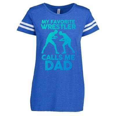 My Favorite Wrestler Calls Me Dad Great Gift Enza Ladies Jersey Football T-Shirt