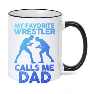 My Favorite Wrestler Calls Me Dad Great Gift 11oz Black Color Changing Mug