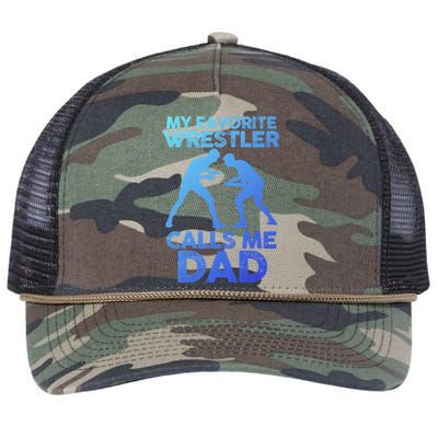 My Favorite Wrestler Calls Me Dad Great Gift Retro Rope Trucker Hat Cap