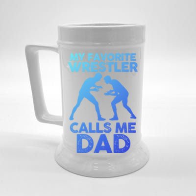 My Favorite Wrestler Calls Me Dad Great Gift Beer Stein