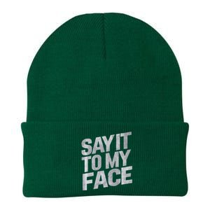 My Face Will Say It Kamala Harris 2024 Say It To My Face Knit Cap Winter Beanie