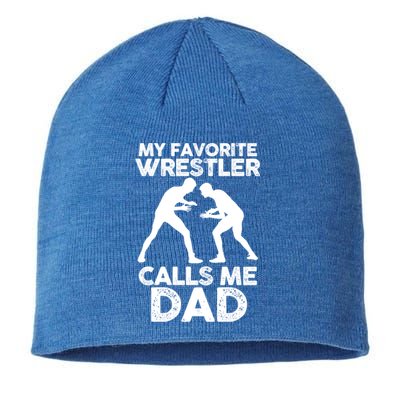 My Favorite Wrestler Calls Me Dad Great Gift Sustainable Beanie