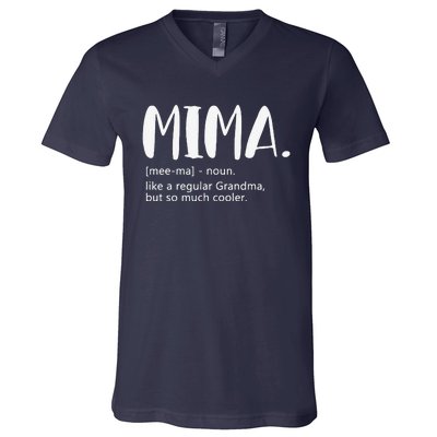 Mima For Women Mother's Day Idea For Grandma Mima V-Neck T-Shirt