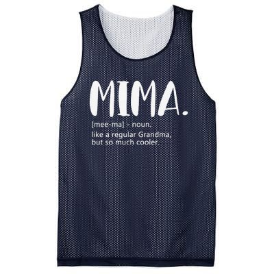 Mima For Women Mother's Day Idea For Grandma Mima Mesh Reversible Basketball Jersey Tank