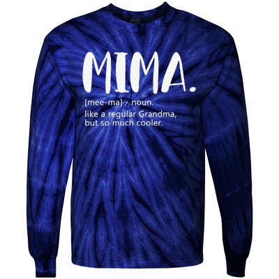 Mima For Women Mother's Day Idea For Grandma Mima Tie-Dye Long Sleeve Shirt