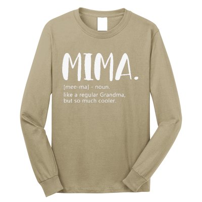 Mima For Women Mother's Day Idea For Grandma Mima Long Sleeve Shirt