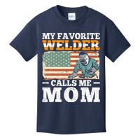 My Favorite Welder Calls Me Mom Vintage Welding Outfit Mom Kids T-Shirt