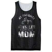 My Favorite Wrestler Calls Me Mom MotherS Day Mesh Reversible Basketball Jersey Tank