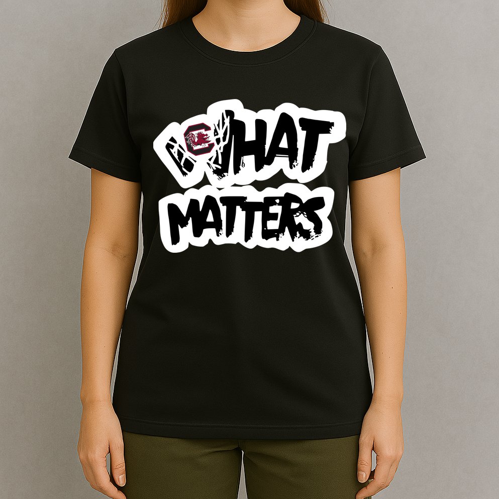 Milaysia Fulwiley Wearing South Carolina What Matters T-Shirt