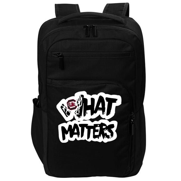 Milaysia Fulwiley Wearing South Carolina What Matters Impact Tech Backpack