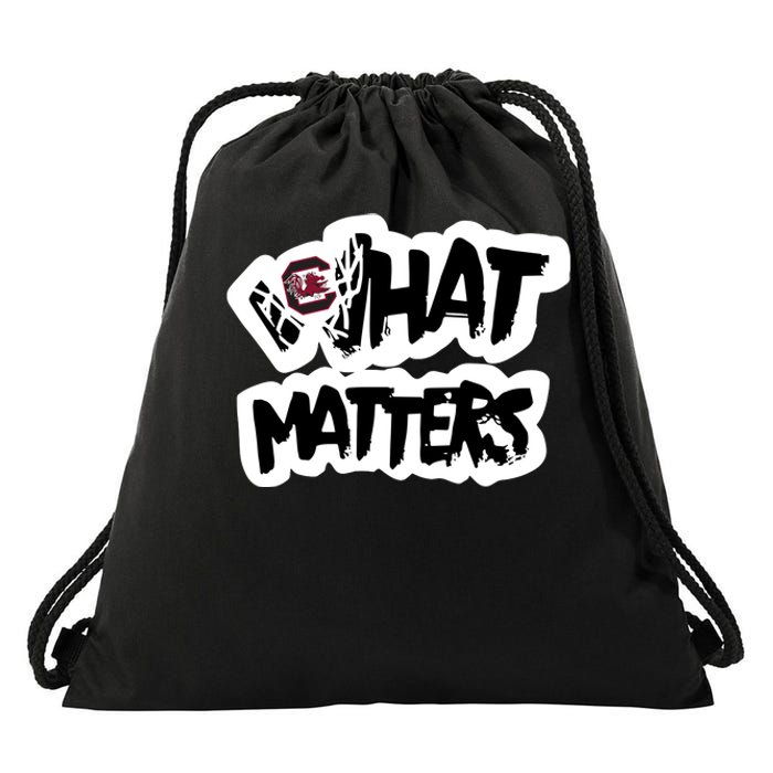 Milaysia Fulwiley Wearing South Carolina What Matters Drawstring Bag