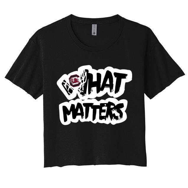 Milaysia Fulwiley Wearing South Carolina What Matters Women's Crop Top Tee