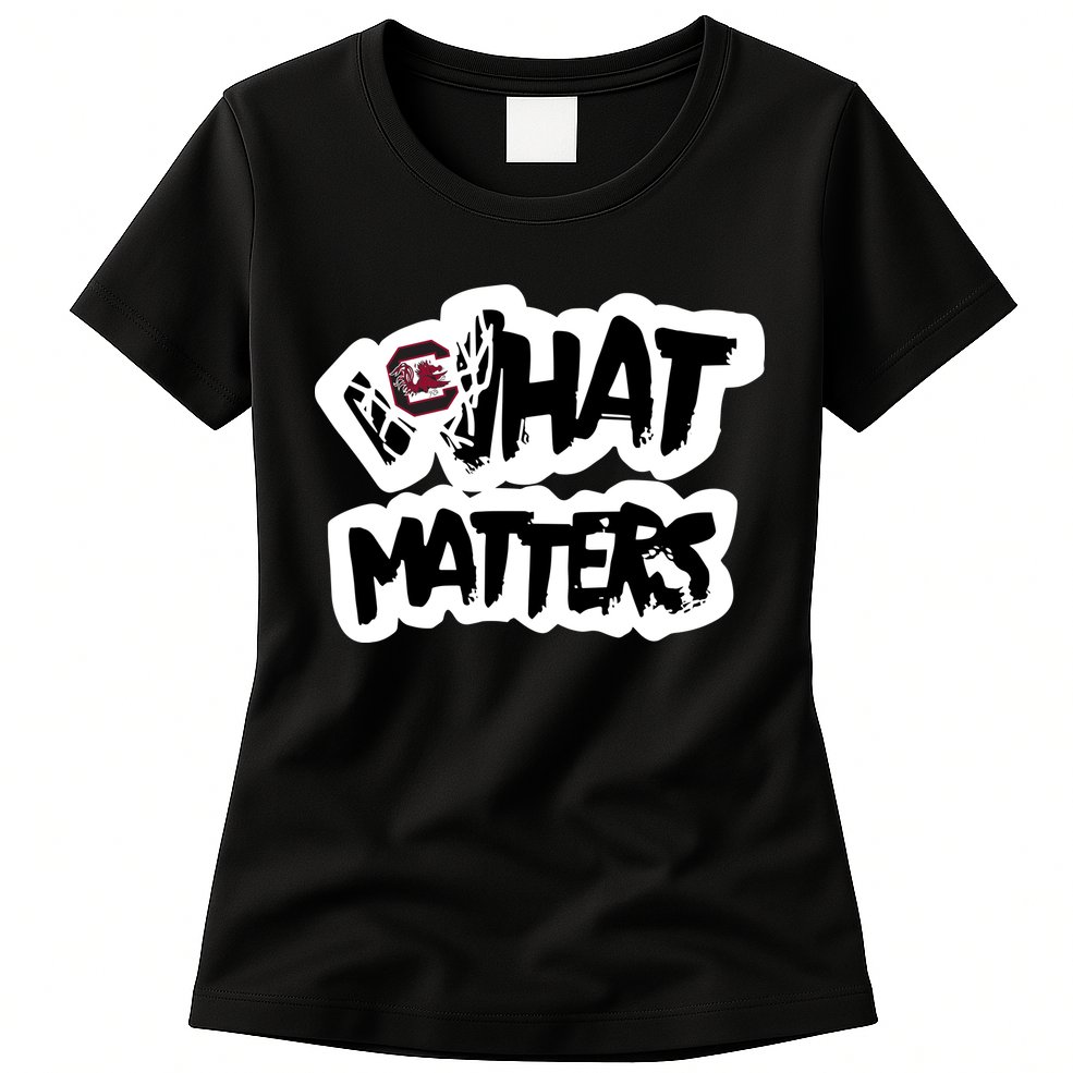 Milaysia Fulwiley Wearing South Carolina What Matters Womens T-Shirt