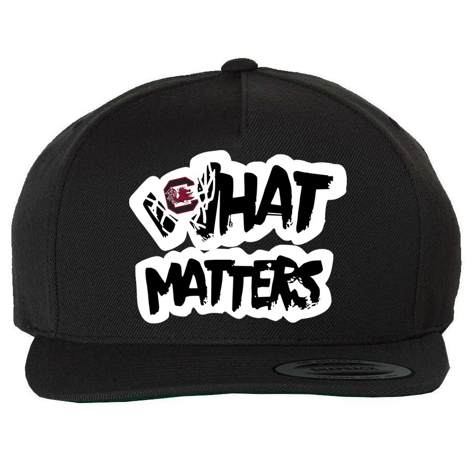 Milaysia Fulwiley Wearing South Carolina What Matters Wool Snapback Cap
