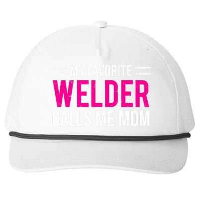 My Favorite Welder Calls Me Mom Welding Mother Snapback Five-Panel Rope Hat