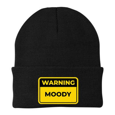 Moody Funny Warning Sign Humor Knit Cap Winter Beanie