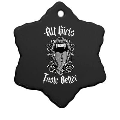 My Freaky World Goth Alt Clothing Alt Girl Taste Better Ceramic Star Ornament