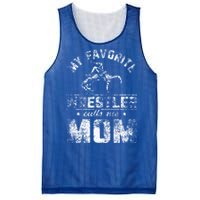 My Favorite Wrestler Calls Me Mom Mesh Reversible Basketball Jersey Tank