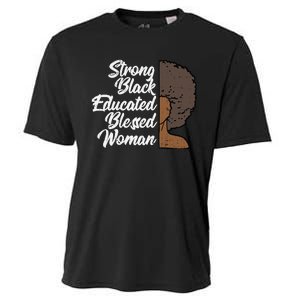 Melanins For Wo Strong Educated Blessed Black Pride Cooling Performance Crew T-Shirt