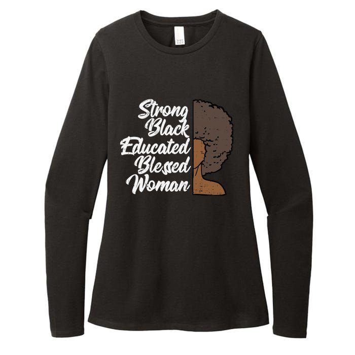 Melanins For Wo Strong Educated Blessed Black Pride Womens CVC Long Sleeve Shirt