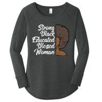 Melanins For Wo Strong Educated Blessed Black Pride Women's Perfect Tri Tunic Long Sleeve Shirt