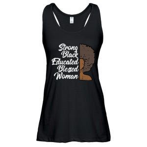 Melanins For Wo Strong Educated Blessed Black Pride Ladies Essential Flowy Tank