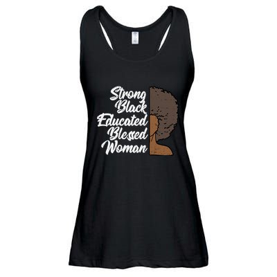 Melanins For Wo Strong Educated Blessed Black Pride Ladies Essential Flowy Tank