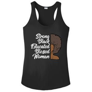 Melanins For Wo Strong Educated Blessed Black Pride Ladies PosiCharge Competitor Racerback Tank