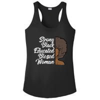 Melanins For Wo Strong Educated Blessed Black Pride Ladies PosiCharge Competitor Racerback Tank