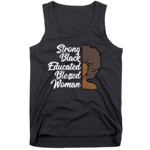 Melanins For Wo Strong Educated Blessed Black Pride Tank Top