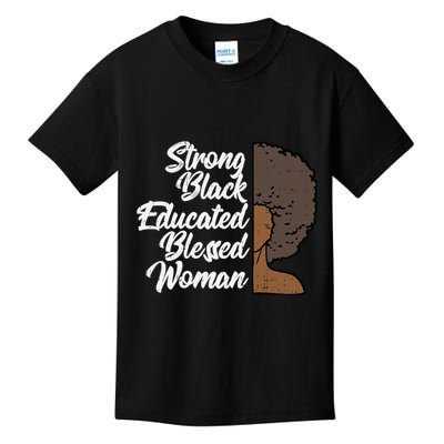 Melanins For Wo Strong Educated Blessed Black Pride Kids T-Shirt