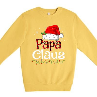 Matching Family Xmas Papa Claus Santa Funny Christmas Pajama Gift Premium Crewneck Sweatshirt