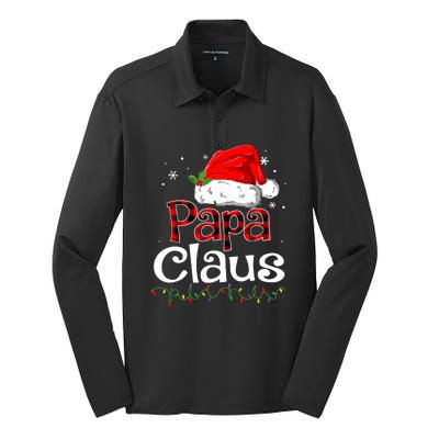 Matching Family Xmas Papa Claus Santa Funny Christmas Pajama Gift Silk Touch Performance Long Sleeve Polo