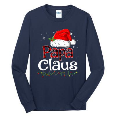 Matching Family Xmas Papa Claus Santa Funny Christmas Pajama Gift Tall Long Sleeve T-Shirt