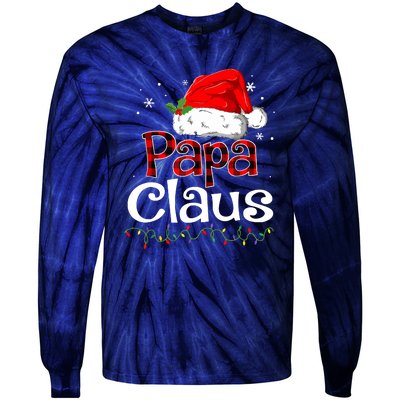 Matching Family Xmas Papa Claus Santa Funny Christmas Pajama Gift Tie-Dye Long Sleeve Shirt