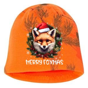 Merry Foxmas Xmas Decoration Santa Fox Christmas Cute Gift Kati - Camo Knit Beanie