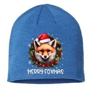 Merry Foxmas Xmas Decoration Santa Fox Christmas Cute Gift Sustainable Beanie