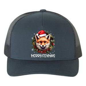 Merry Foxmas Xmas Decoration Santa Fox Christmas Cute Gift Yupoong Adult 5-Panel Trucker Hat