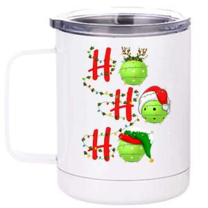 Matching Family Xmas Santa Ho Ho Ho Pickleball Christmas Gift 12 oz Stainless Steel Tumbler Cup