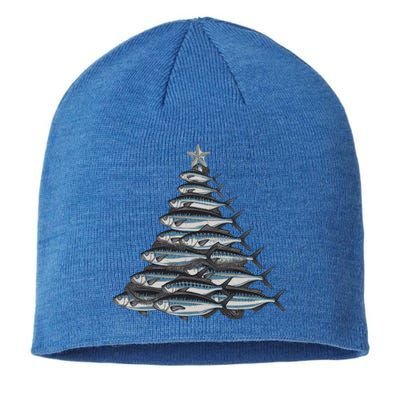 Merry Fishmas Xmas Fishing For Fisher Christmas Fun Gift Sustainable Beanie