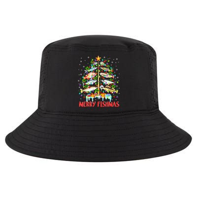 Merry Fishmas Xmas Merry Fishmas Christmas Tree Gift Cool Comfort Performance Bucket Hat