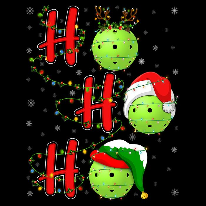 Matching Family Xmas Santa Ho Ho Ho Pickleball Christmas Cooling Performance Crew T-Shirt