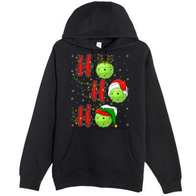 Matching Family Xmas Santa Ho Ho Ho Pickleball Christmas Premium Pullover Hoodie
