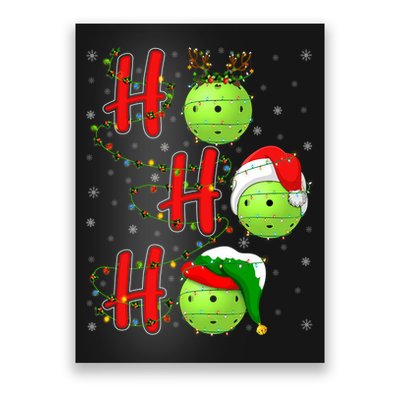 Matching Family Xmas Santa Ho Ho Ho Pickleball Christmas Poster