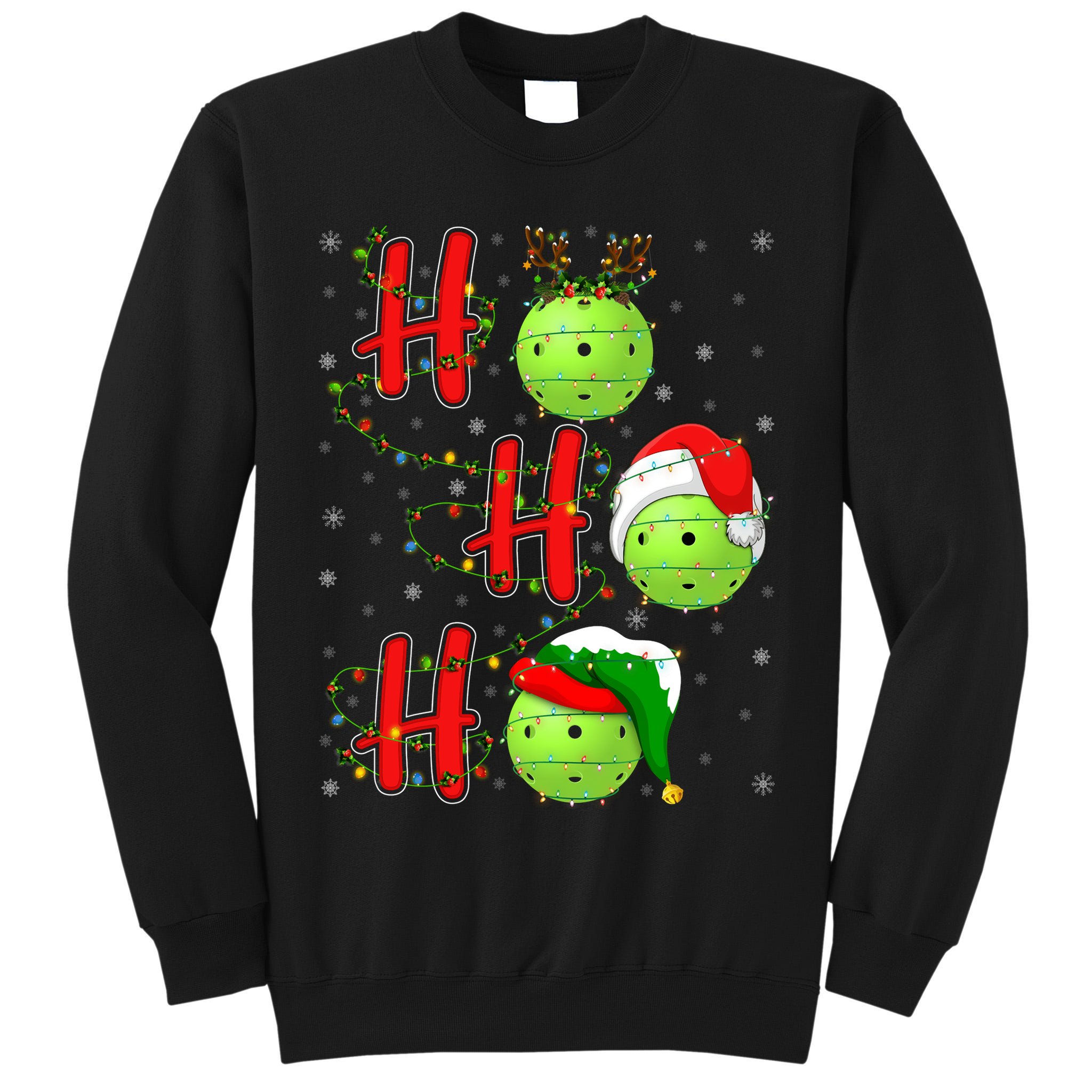 Matching Family Xmas Santa Ho Ho Ho Pickleball Christmas Tall Sweatshirt